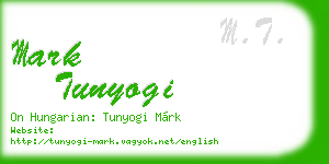 mark tunyogi business card