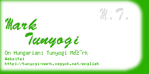 mark tunyogi business card